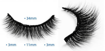 TERUG 5x Natuurlijke Zelfklevende Wimpers Set 34mm