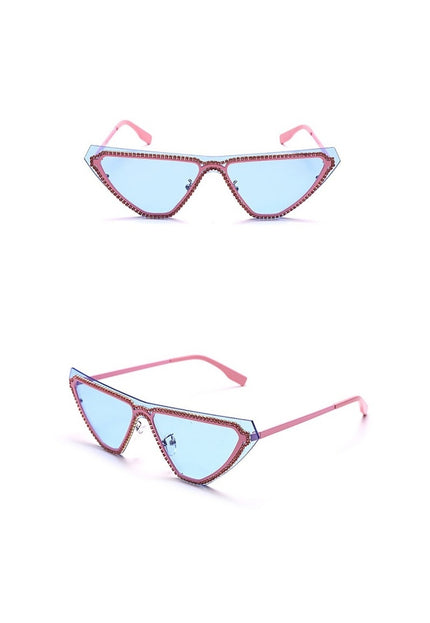 OP=OP.06.NL Blauwe Cateye Festival Bril met Strass