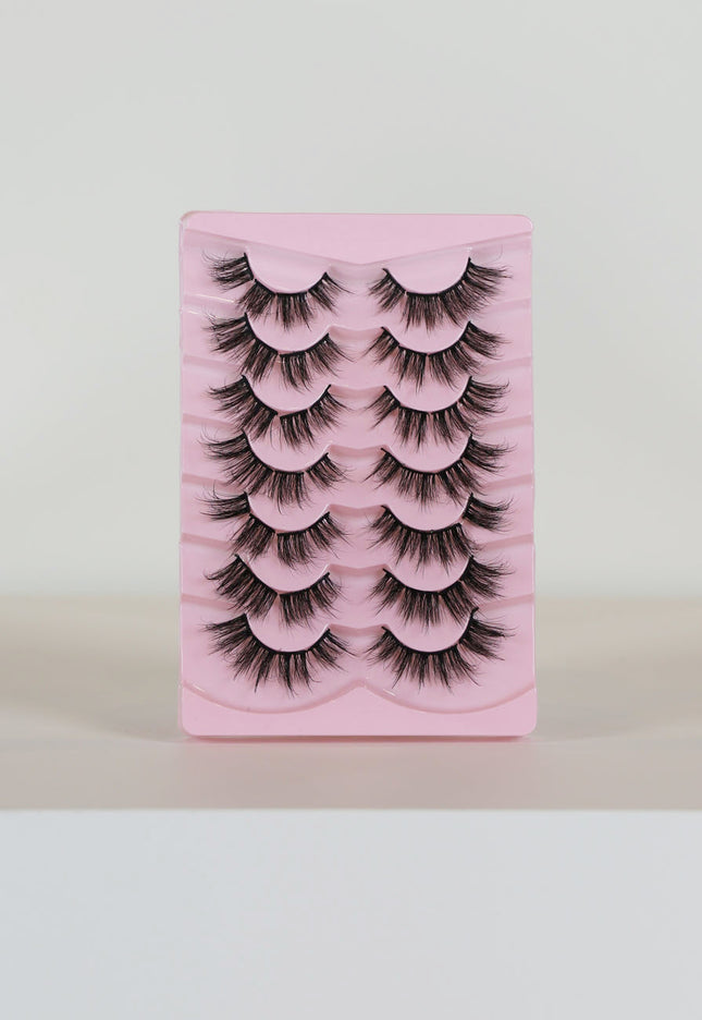 TERUG Fluffy Segmenten Plak Wimpers met Volume Set van 7