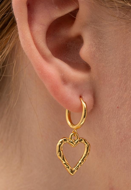 OP=OP.04.NL Gouden Oorbellen met Hartje