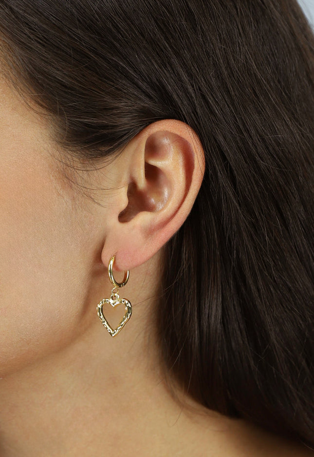 OP=OP.04.NL Gouden Oorbellen met Hartje