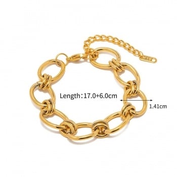 TERUG Gouden Statement Chain Armband