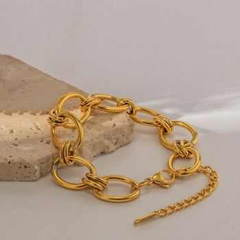 TERUG Gouden Statement Chain Armband