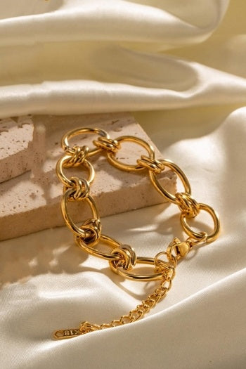 TERUG Gouden Statement Chain Armband