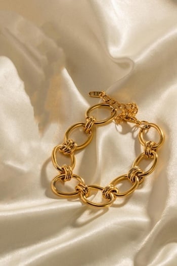 TERUG Gouden Statement Chain Armband