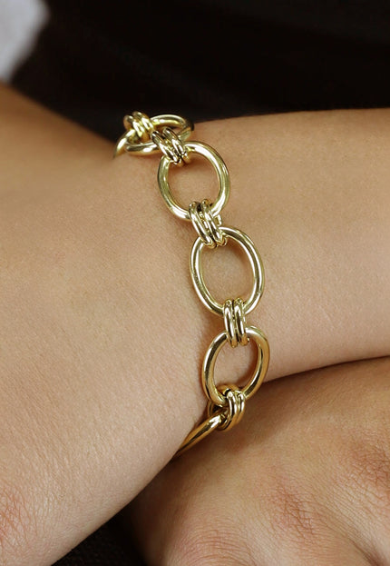 TERUG Gouden Statement Chain Armband