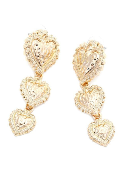 TERUG Goudkleurige Hartjes Oorbellen