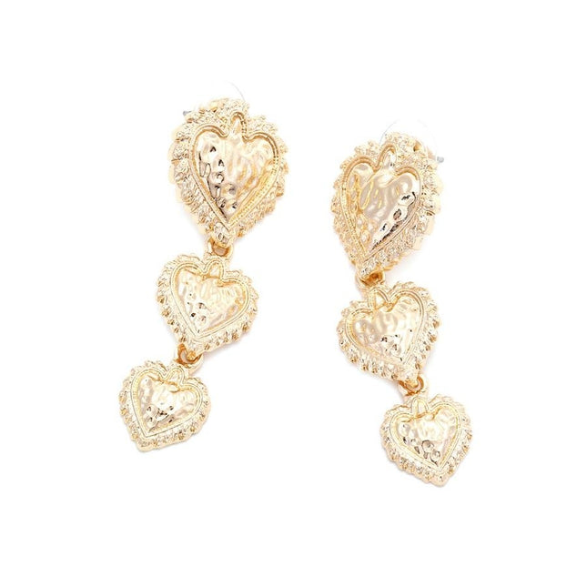 TERUG Goudkleurige Hartjes Oorbellen