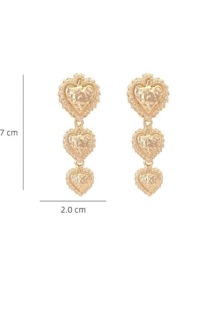 TERUG Goudkleurige Hartjes Oorbellen