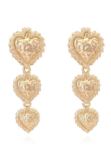 TERUG Goudkleurige Hartjes Oorbellen