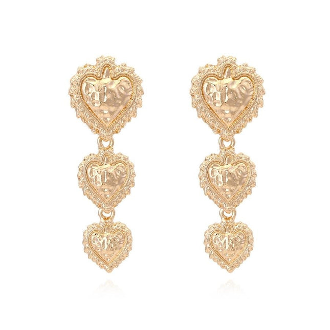 TERUG Goudkleurige Hartjes Oorbellen