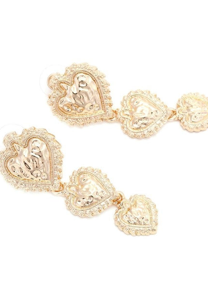 TERUG Goudkleurige Hartjes Oorbellen