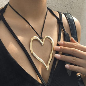 TERUG Groot Hart Ketting Goud