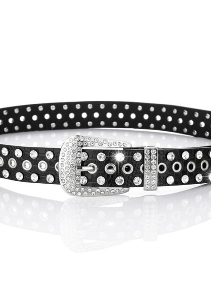 TERUG Grove Zwarte Lederlook Riem