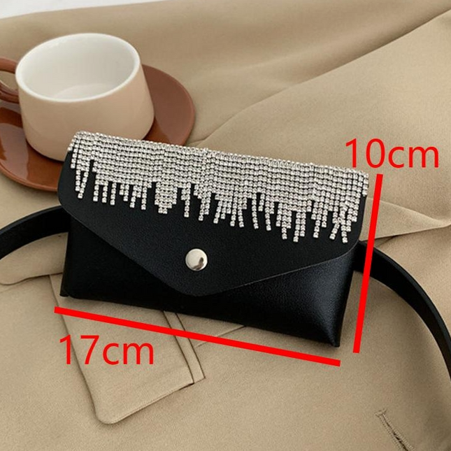 TERUG Kleine Zwarte Heuptas met Strass