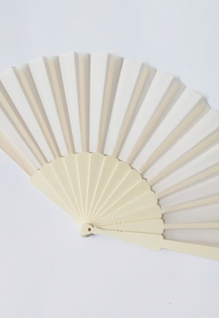TERUG Stijlvolle Plastic Waaier Beige