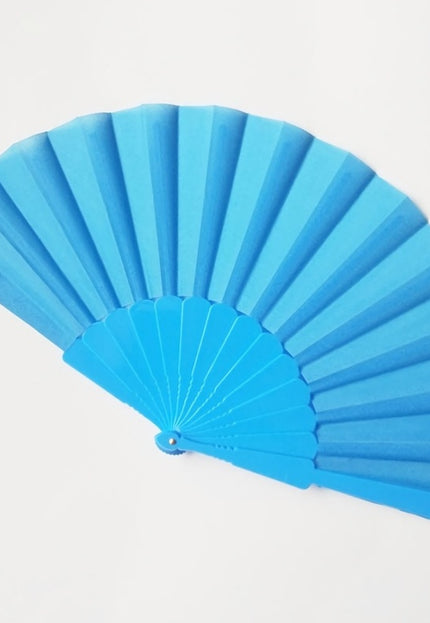 TERUG Stijlvolle Plastic Waaier Blauw