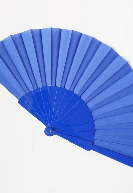 TERUG Stijvolle Plastic Waaier Royal Blauw