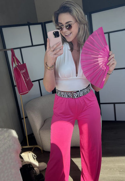 TERUG Strakke Party Waaier Fuchsia