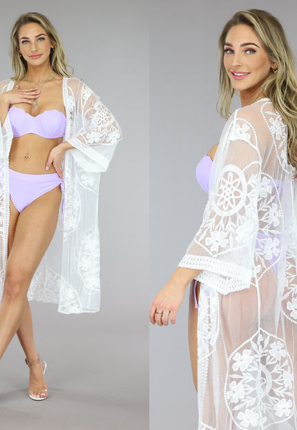 TERUG Strand Kimono Kant Wit