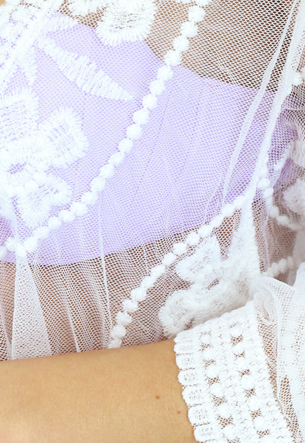 TERUG Strand Kimono Kant Wit