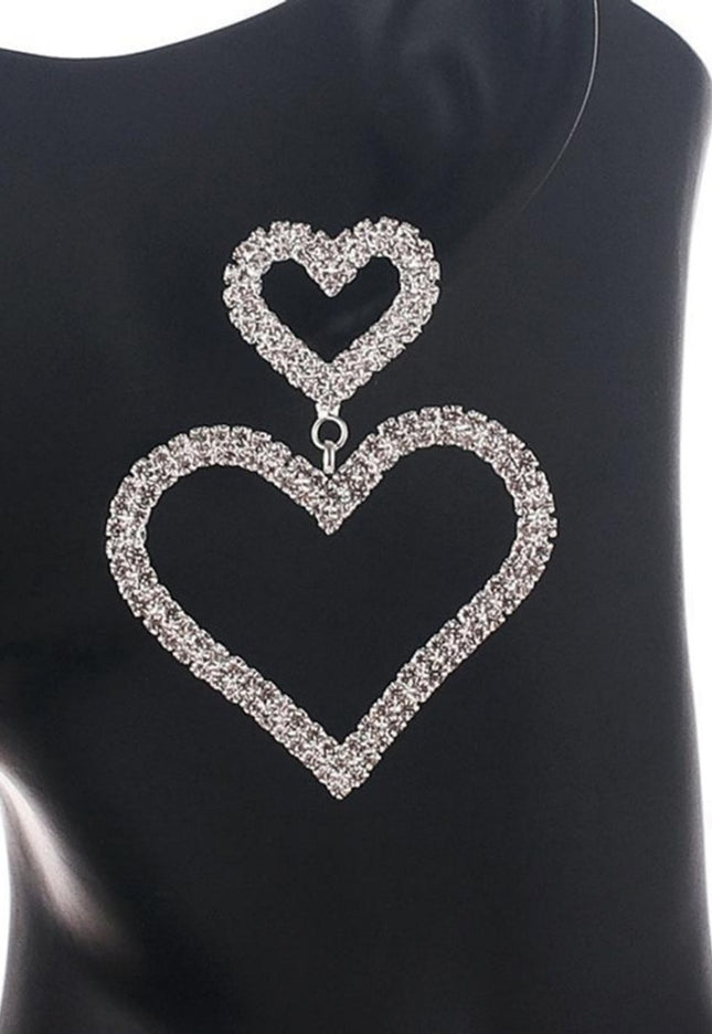 TERUG Zilveren Hartjes Oorbellen