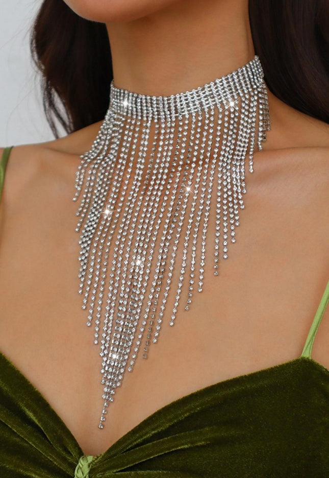 OP=OP.06.NL Zilveren Waterval Ketting