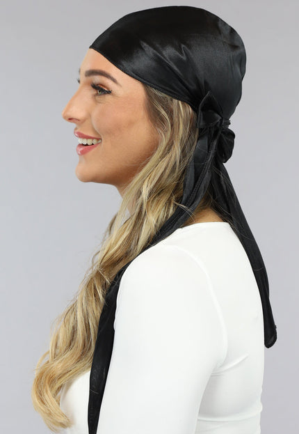 TERUG Zwarte Satijnen Wave Cap