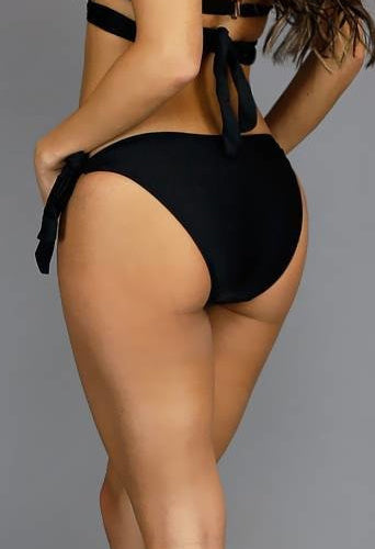 Trendy Zwarte Push-Up Wrap Bikini Broekje