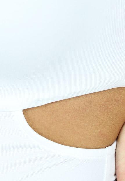 Uitgesneden Bodysuit Wit