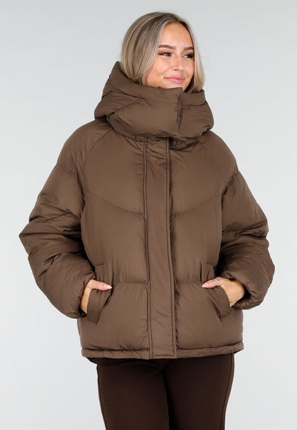 WINTER Bruine Gewatteerde Jas