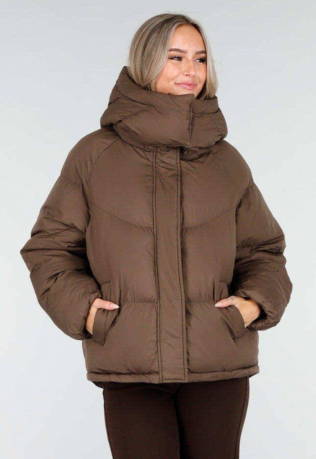 WINTER Bruine Gewatteerde Jas