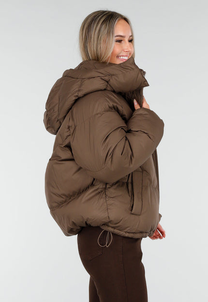 WINTER Bruine Gewatteerde Jas
