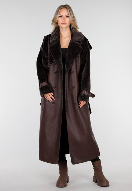WINTER Bruine Jas met Fur Details