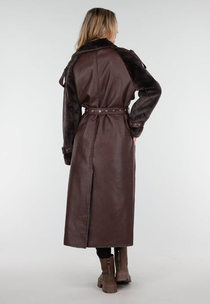 WINTER Bruine Jas met Fur Details