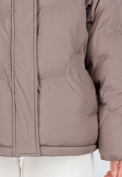 WINTER Taupe Pufferjas met Capuchon