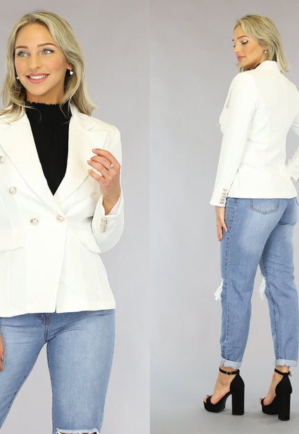 OP=OP.06.NL Witte Button Blazer