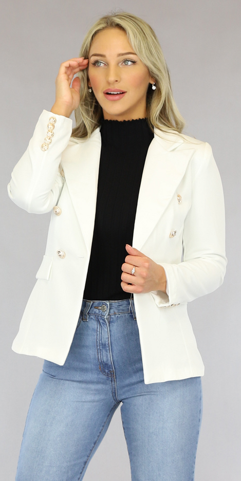 OP=OP.06.NL Witte Button Blazer