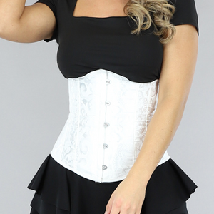 Witte Satin Underbust Korset