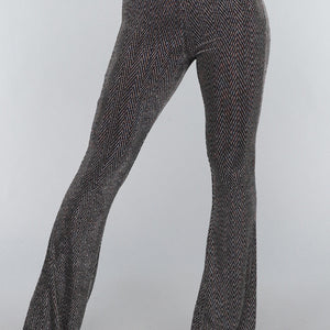 OP=OP.47.NL Zilveren Elastische Tall Flared Broek
