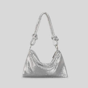 OP=OP.10.NL Zilveren Glitter Pailletten Schoudertas