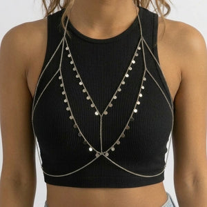 Zilveren Halter Body Chain