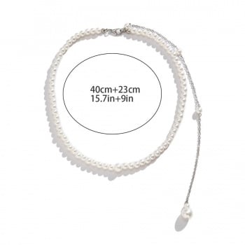 Zilveren Ketting met Parels