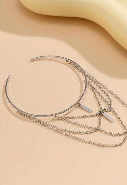 Zilveren Layered Arm Ketting