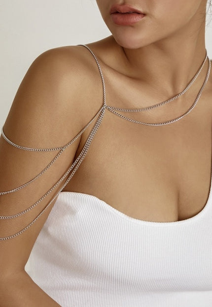 Zilveren Schouder Ketting