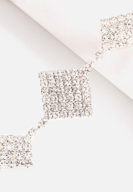 Zilveren Square Hals Bodychain