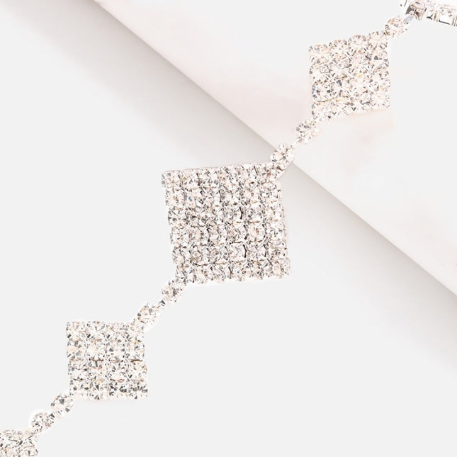 Zilveren Square Hals Bodychain