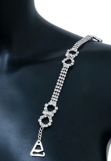 Zilveren Strass Bh Band