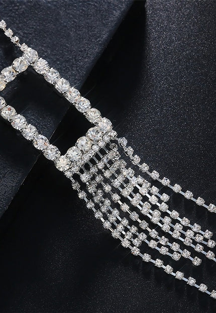 Zilveren Strass Bodychain
