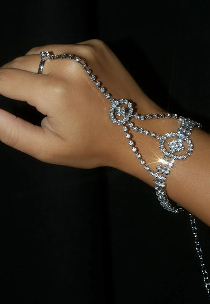 Zilveren Strass Handsieraad